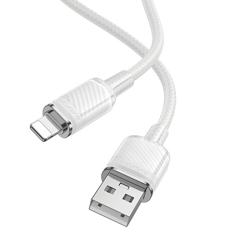 Дата кабель Borofone BU56 Succeed USB to Lightning 2.4A (1.2m) Херсон - зображення 2