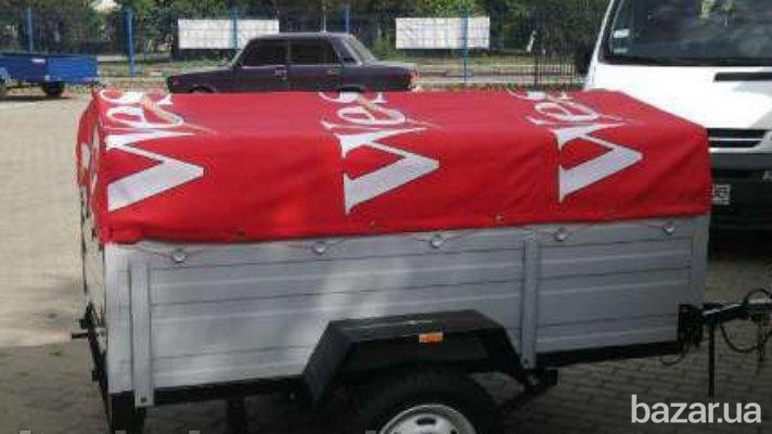 Тент на легковий причіп АМС 2,00 х 1,20 банерний ПВХ Барышевка - изображение 2