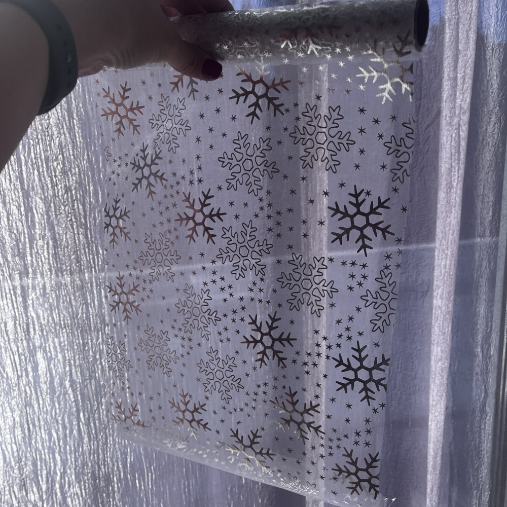 Дорожка новогодняя Leeseph Снежинки 28*275 см серебро Одеса - зображення 6