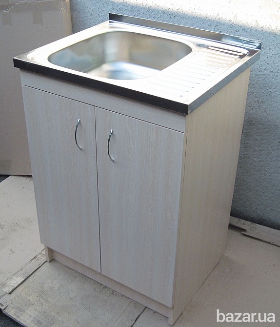 Мойка с тумбой 60х50 из нержавеющей стали Харків - зображення 3