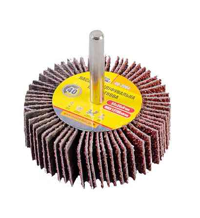 Насадка шлифовальная лепестковая MASTERTOOL зерно 40  60х20 мм со стержнем 6 мм 08-2264 Харків