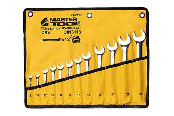 Ключи комбинированные MASTERTOOL SATIN FINISH набор 12 шт (8/10/12/13/14/15/17/19/22/24/27/30 мм) Cr Харьков