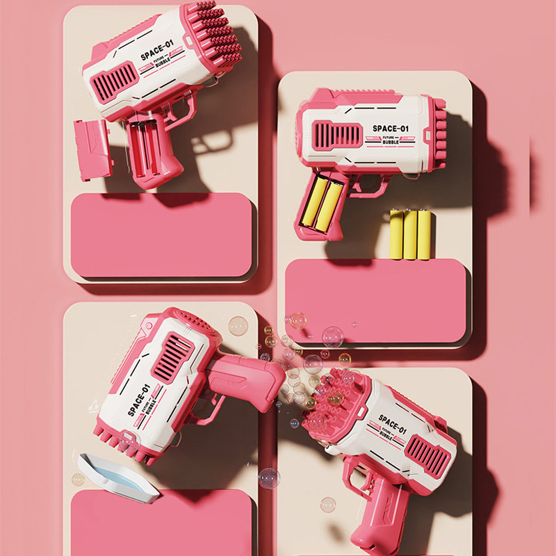 Пистолет для мыльных пузырей Bubble Gun 698-20 с насадками на 32/45 отверстий 50ml Херсон - зображення 4