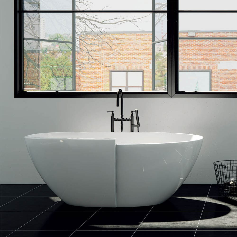 Ванна окремостояча зі штучного каменю ZORA біла глянсова P_W_531_01_1628 Хмельницький - зображення 3