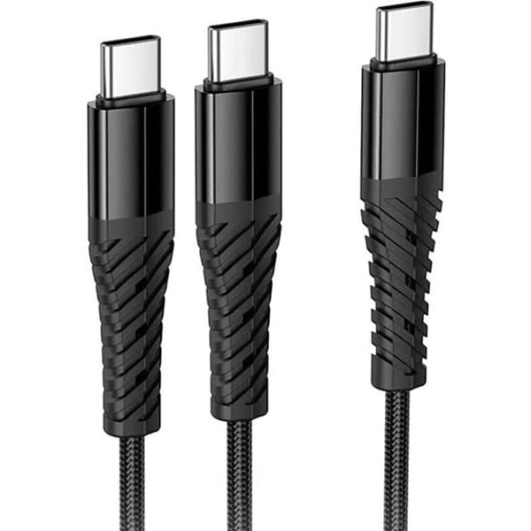 Кабель Hoco X123 2-in-1 Type-C to 2 Type-C 2.4A 1.2m Black Харьков - изображение 2