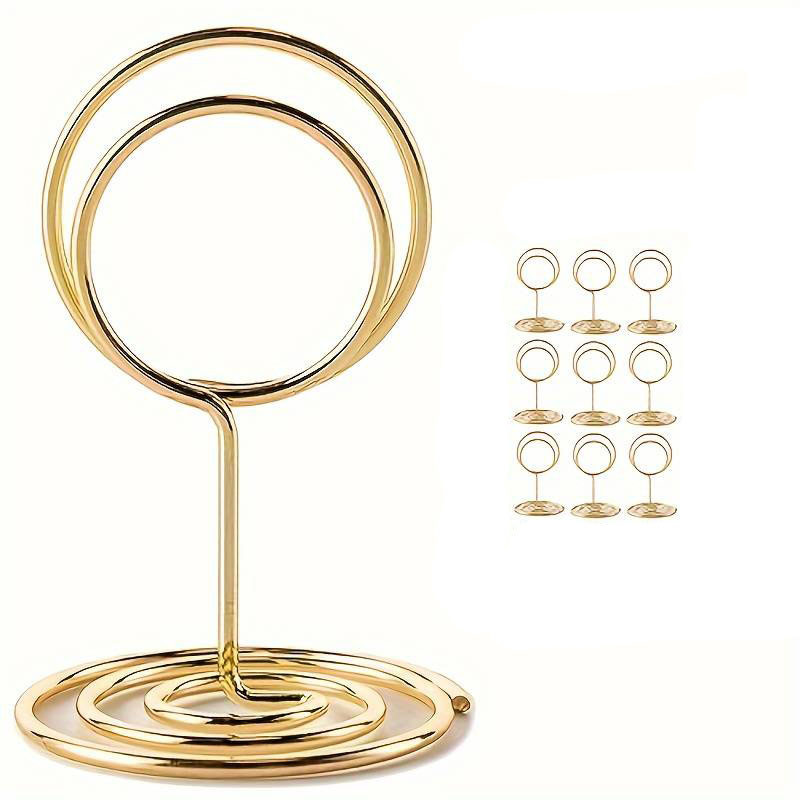 Подставка для карточек рассадки гостей, ценникодержатель Leeseph 10шт золото MV038 Одеса - зображення 1