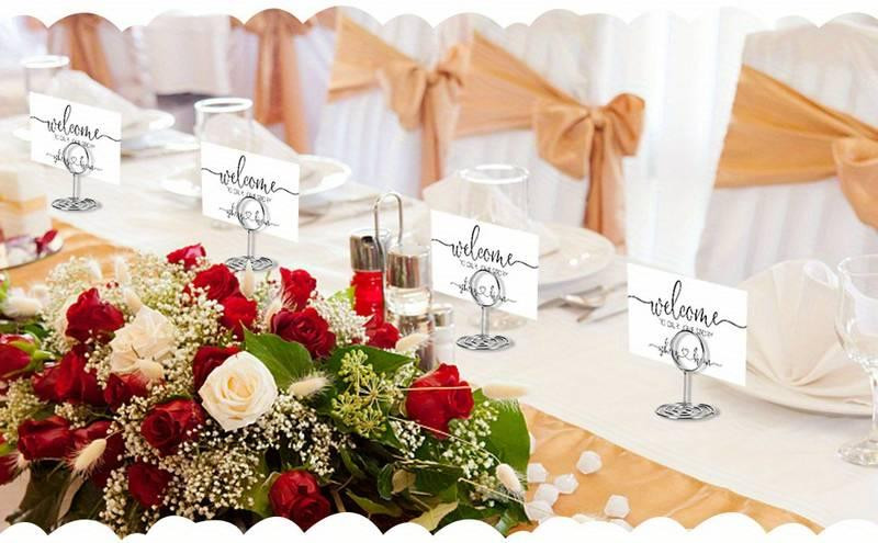 Подставка для карточек рассадки гостей, ценникодержатель Leeseph 10шт серебро MV039 Одеса - зображення 3