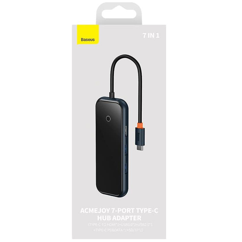 Переходник Baseus Hub AcmeJoy 7-Port Type-C (HDMI*1+USB3.0*2+USB2.0*1+Type-C PD&Data*1+SD/TF) (WKJZ) Херсон - зображення 12
