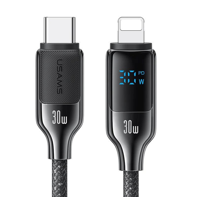 Дата кабель Usams US-SJ741 Digital Display HX Ser. Type-C to Lightning 30W (1.2m) Херсон - зображення 1