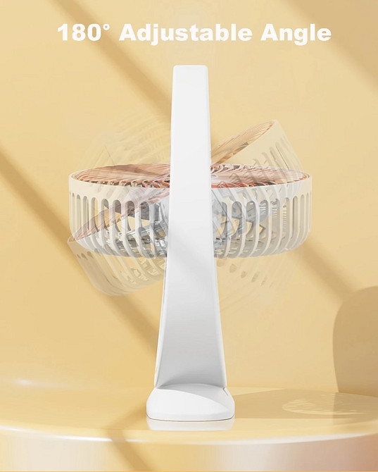 Вентилятор настольний с поворотом 180° 19128 4.5 Вт белый Киев - изображение 8