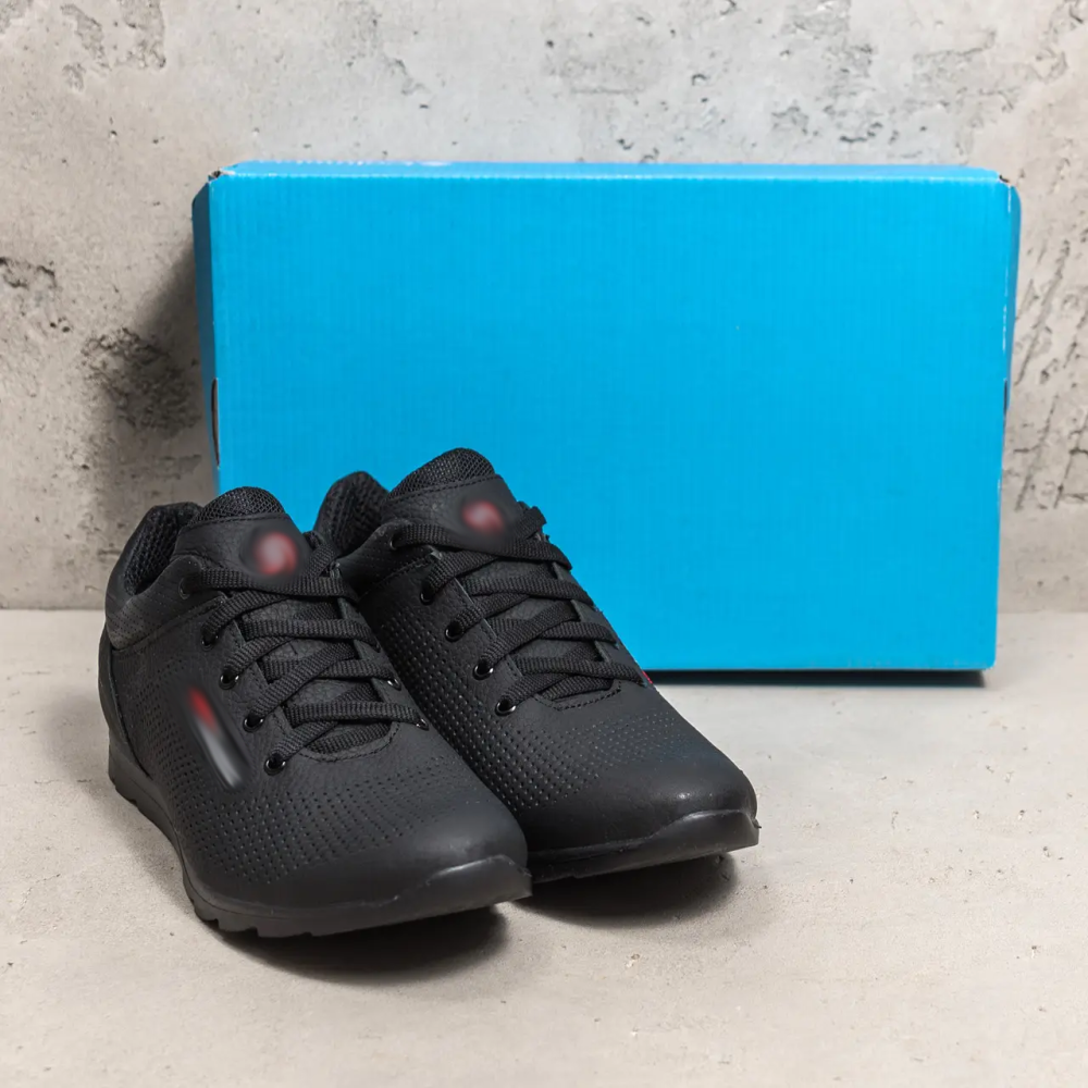 Мужские кожаные летние кроссовки, перфорация SB black Київ - зображення 5