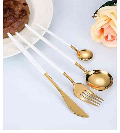 Набор столовых приборов белый (код 00207) Киев