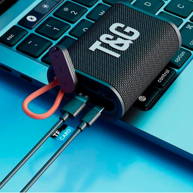 Колонка портативная Bluetooth T&G TG396 black черная Київ - зображення 3