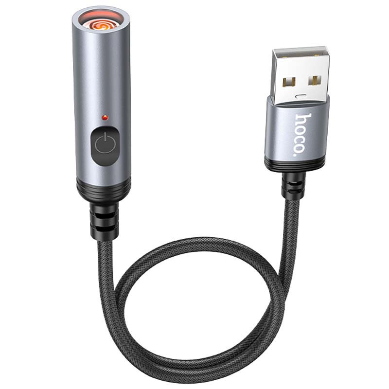 Портативный прикуриватель зажигалка Hoco UA30 USB Херсон - зображення 1
