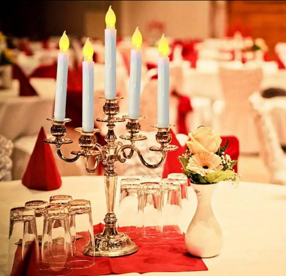 Светлодиодная свечка на батарейках LED Leeseph 17см MV026 белая Одесса - изображение 6