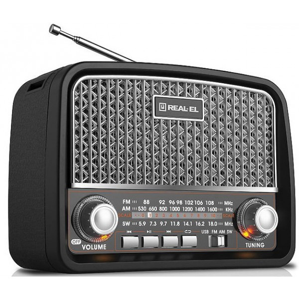 Радіоприймач REAL-EL X-520 Black (EL121800006) (Код товару:37430) Харків - зображення 1