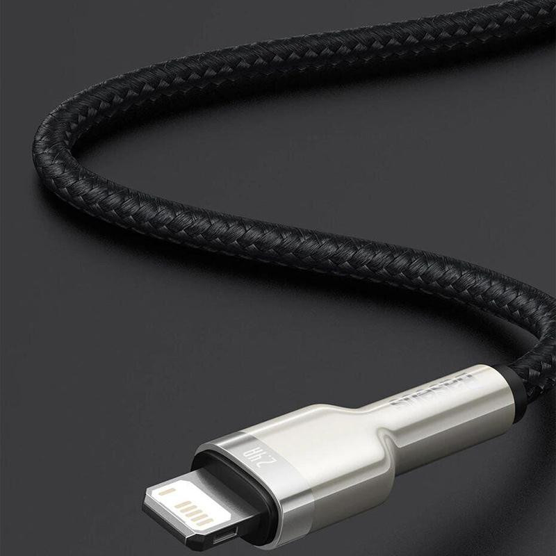 Дата кабель Baseus Cafule Metal USB to Lightning 2.4A (2m) (CALJK-B0) Херсон - изображение 3