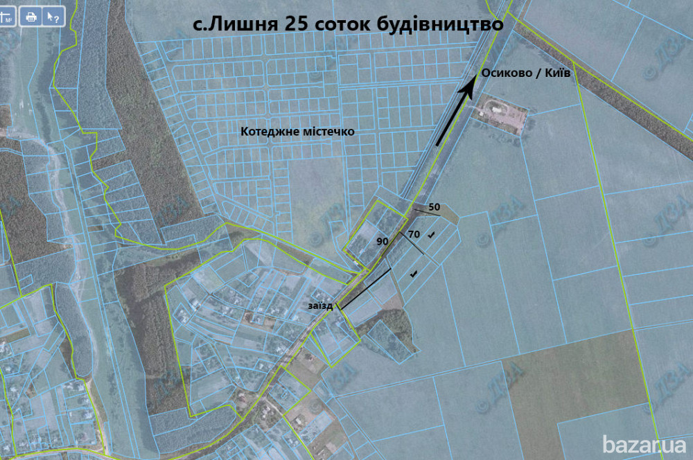 Продам 25 соток під будівництво в с.Лишня Макарів - зображення 3