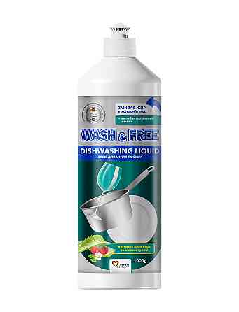 Засіб для миття посуду Wash & Free Екстракт алое віра і лісової суниці 723109 1000 мл Київ