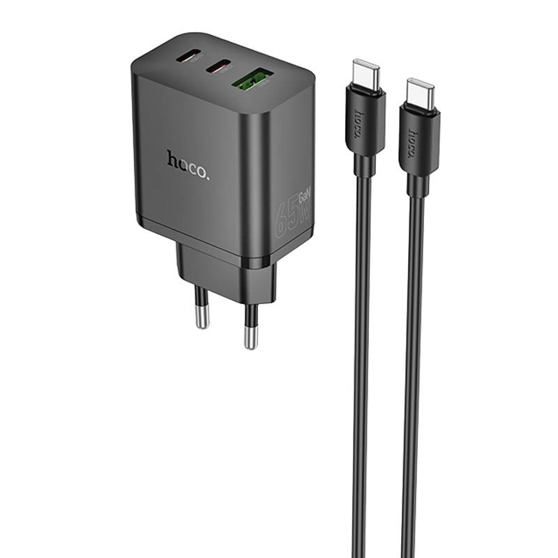 СЗУ Hoco N51 Scenery PD65W (1USB-A/2C) + кабель Type-C to Type-C Херсон - зображення 1