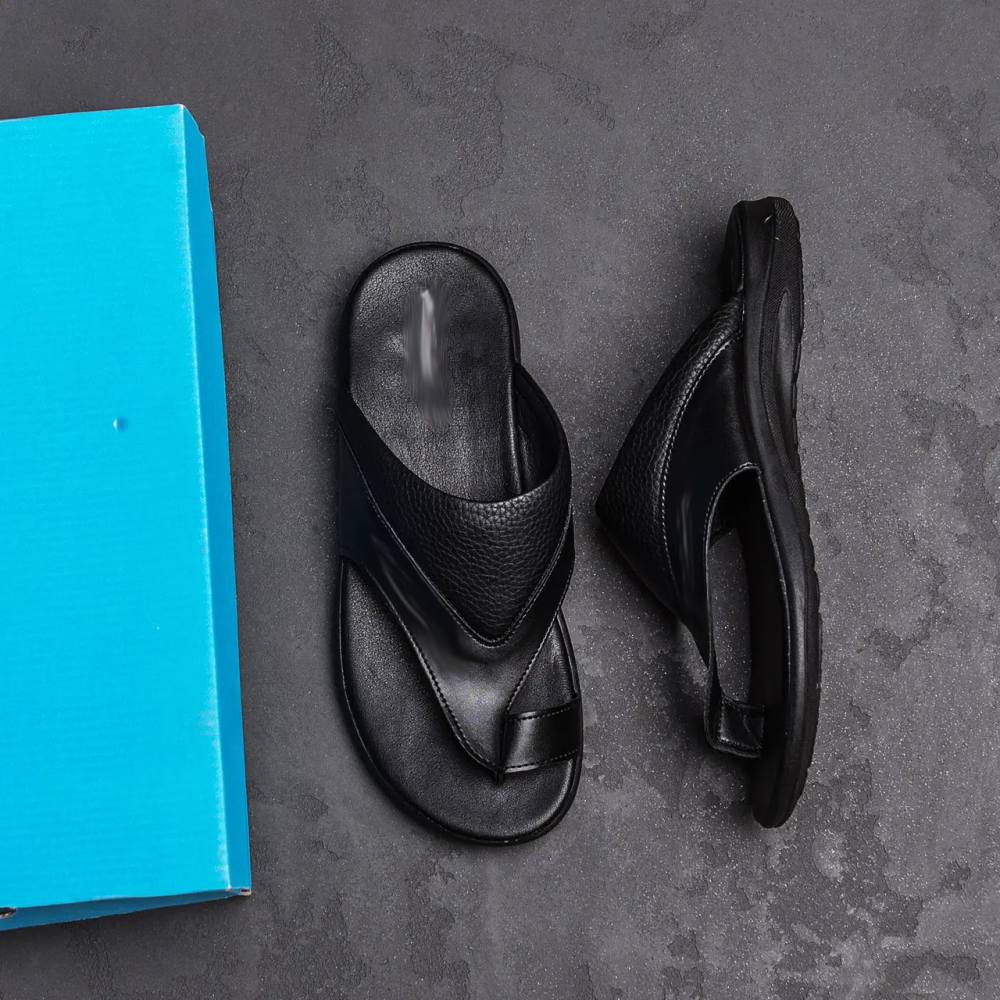 Мужские кожаные  летние шлепанцы-сланцы Київ - зображення 10