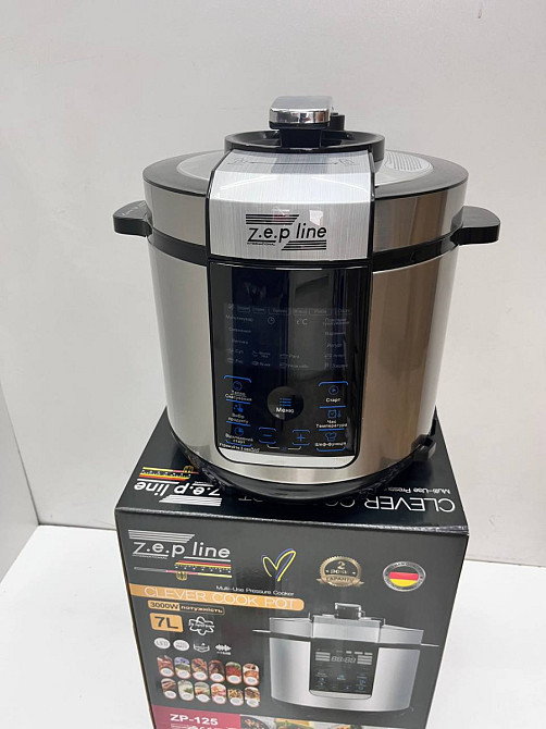 Мультиварка-скороварка и йогуртница Zepline ZP-125 7 л 3000 Вт серебристая Київ - зображення 3
