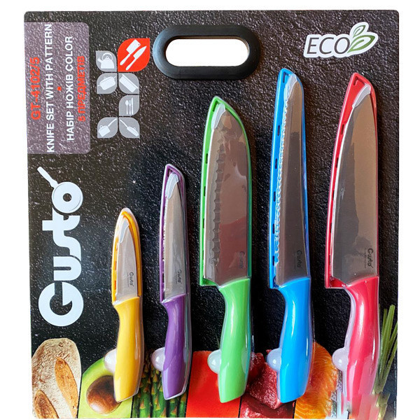 Набір ножів Gusto Color GT-4102-5 5 предметів Київ - зображення 1