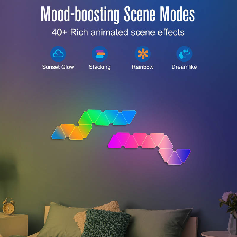 Настенный светильник Smart Triangular Quantum Light SAL-012B Bluetooth USB interface with app 6pcs Херсон - зображення 3