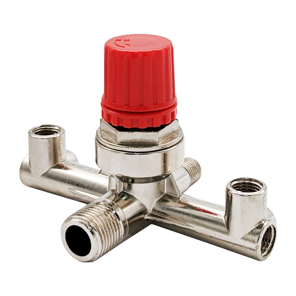 Контрольно-распределительный блок компрессора (редуктор с регулятором давления) наружная резьба 1/4  Харків - зображення 1