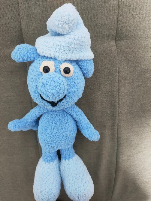 Гном смурф 35см іграшка в'язана мяка гачком подарунок сувенір ручна робота hand made Нововолинськ - зображення 1