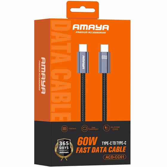 Дата кабель Amaya 61CC Type-C to Type-C 60W (1m) Херсон
