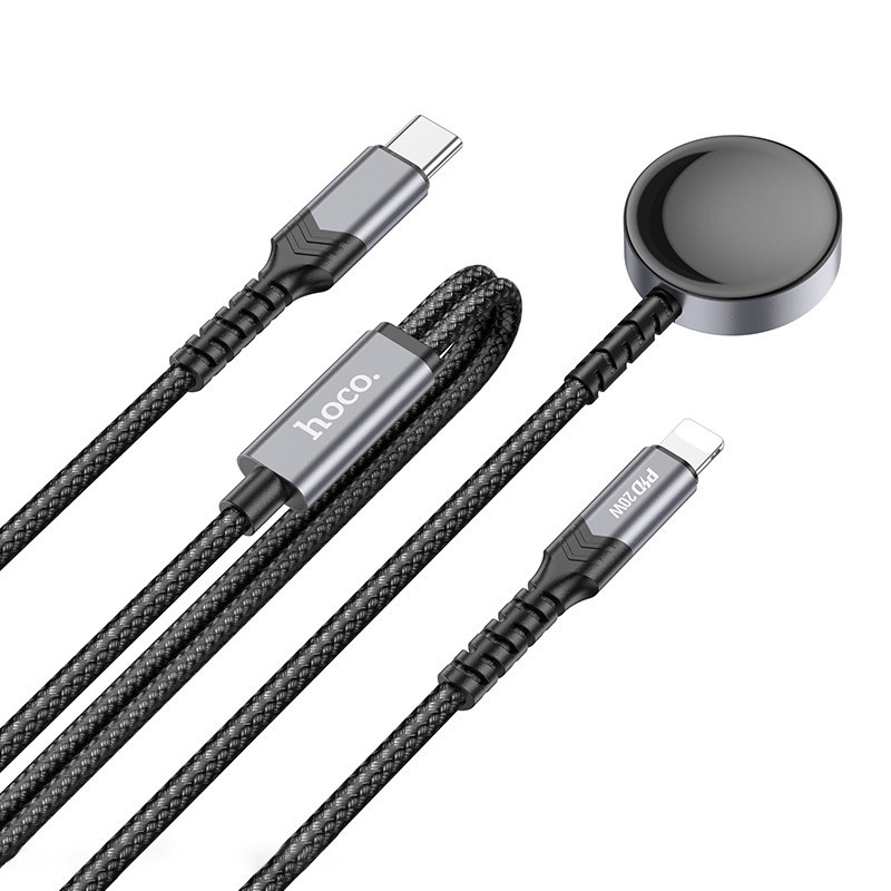 БЗУ Hoco CW54 2in1 for Apple Watch + Type-C / Lightning Херсон - зображення 2