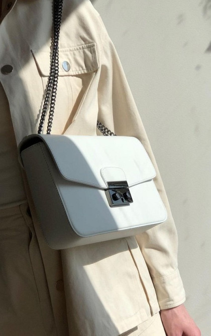 фурла сумка в натуральной гладкой коже Итальянская базовая моделька на цепочке TS000026 Киев - изображение 2