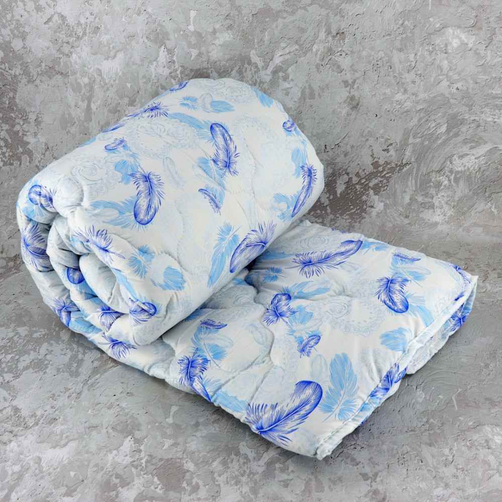 Ковдра закрита однотонна штучний лебединий пух (Мікрофібра) Полуторна 145х210 55031 Киев - изображение 1