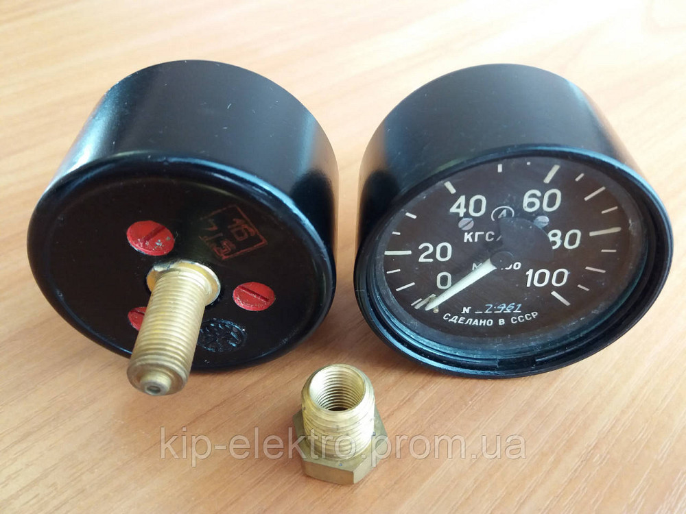 Манометр авиационный МА-100 (МА, МА100, МА 100) - осевой штуцер (ОШ) Київ - зображення 1