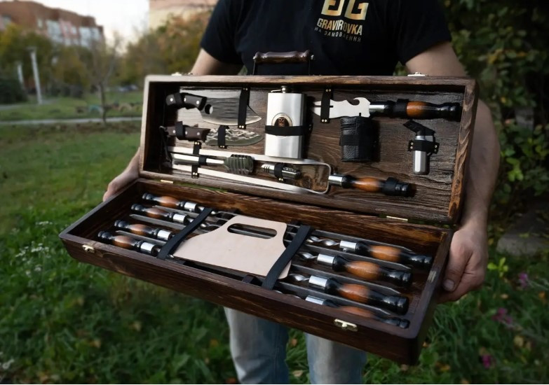 Шампура з дерев'яною ручкою.Набори на подарунок.Набір для чоловіка. Умань Умань - зображення 1