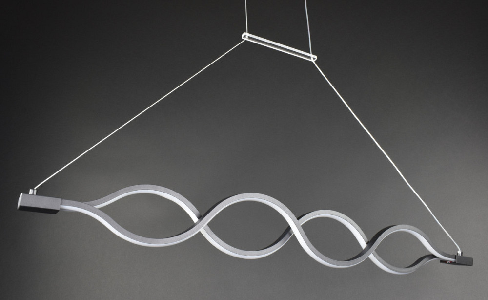 Люстра стельова LED H33L-1200-bk Чорний 30-110х6х122 см. Київ - зображення 1