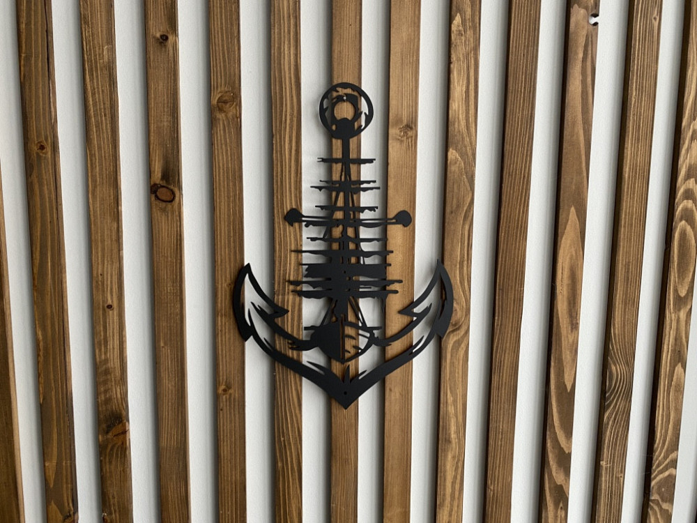 Настенный декор панно картина лофт из металла Якорь Киев - изображение 5
