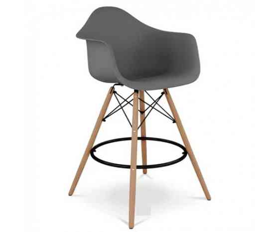 Стілець Тауер Вуд Eames барний високий темно-сірий Дніпро
