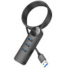 Переходник Borofone DH6 Erudite 4in1 100 Mbps Ethernet (USB to USB2.0*3+RJ45) (1.2m) Херсон