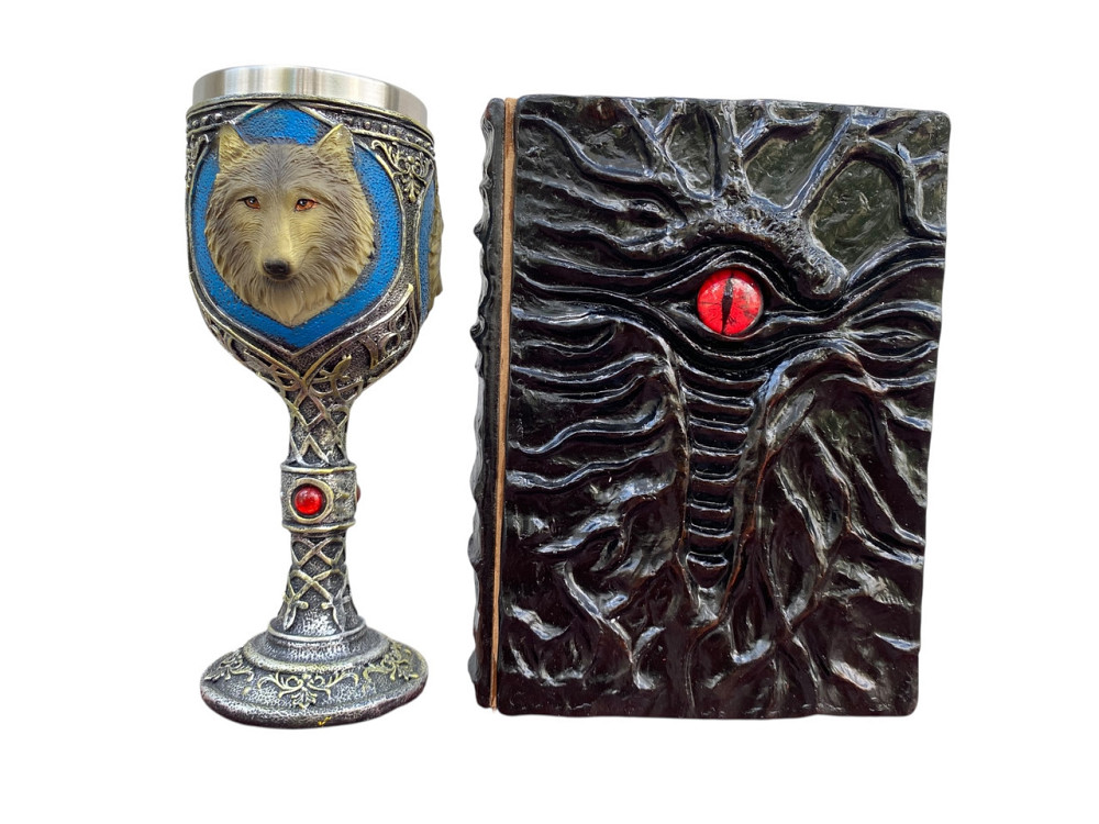 Подарочный набор Бокал 3 Волка и Блокнот 3 «Книга, что смотрит в ответ» Київ - зображення 3