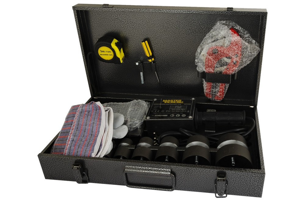 Паяльник для пластиковых труб MASTERTOOL 20-63 мм 2 режима 1100-2200 Вт/220 V/50 Hz 0-300°С IP44 LED Харків - зображення 5