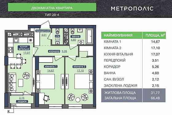продажа 2-к квартира Киев, Голосеевский, 107200 $ Київ