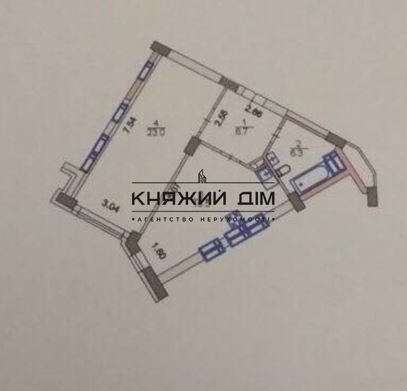1 комнат. кварт. на Ипподроме № 11172258 Київ - зображення 8