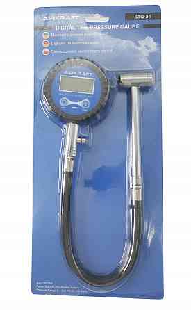 Цифровой автомобильный манометр для проверки давления в шинах со шлангом AIRKRAFT STG-34 Харків
