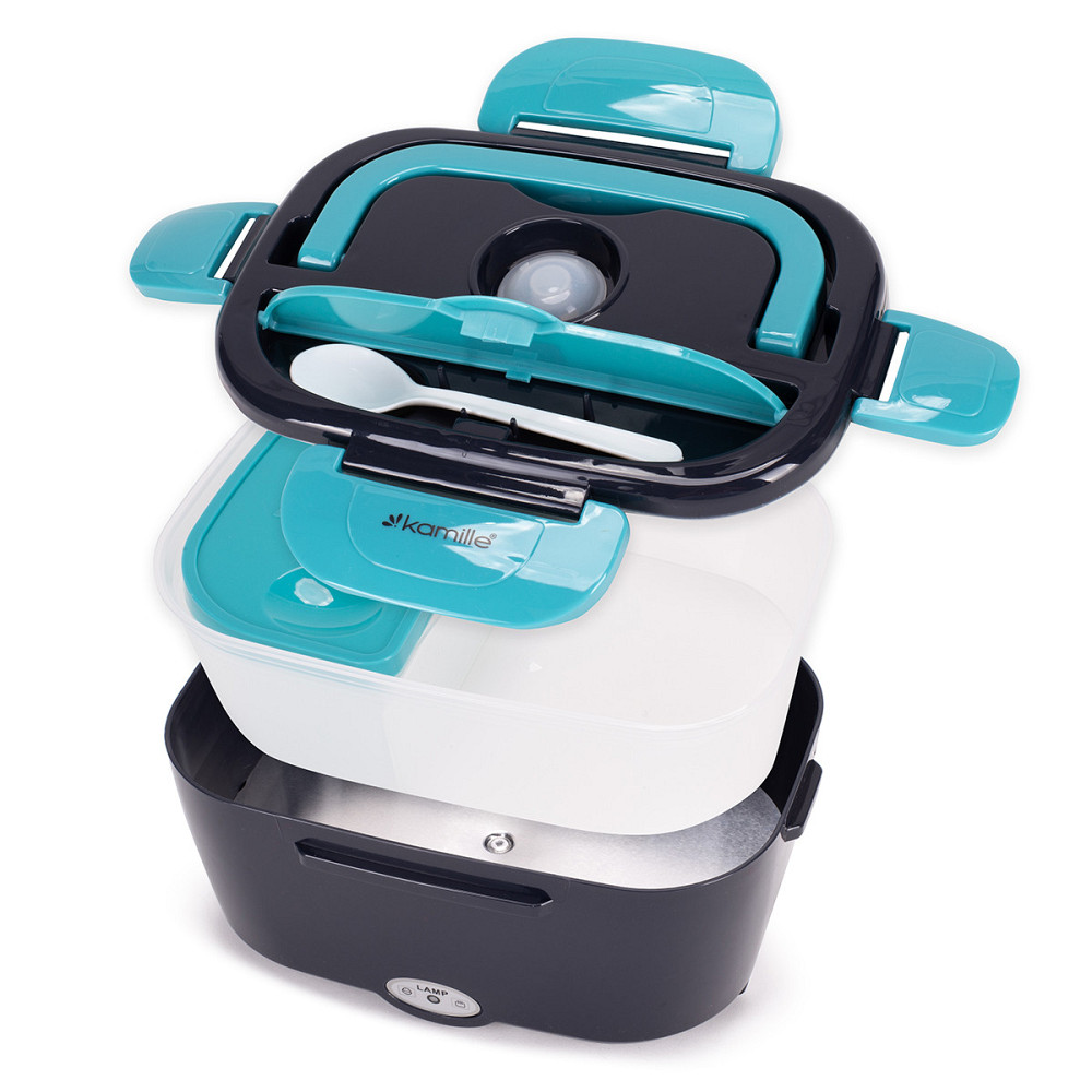 Ланч-бокс электрический с подогревом Кamille от 220В 1л т.серый Одесса - изображение 3