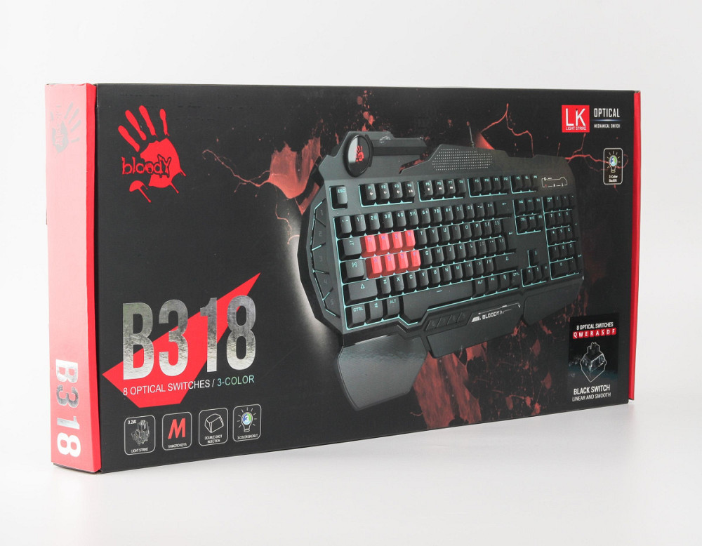 Клавиатура компьютерная проводная Bloody B318 LK Black черная Київ - зображення 4