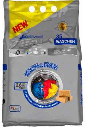 Порошок для прання універсальний Wash&Free 723680 2600 м Київ