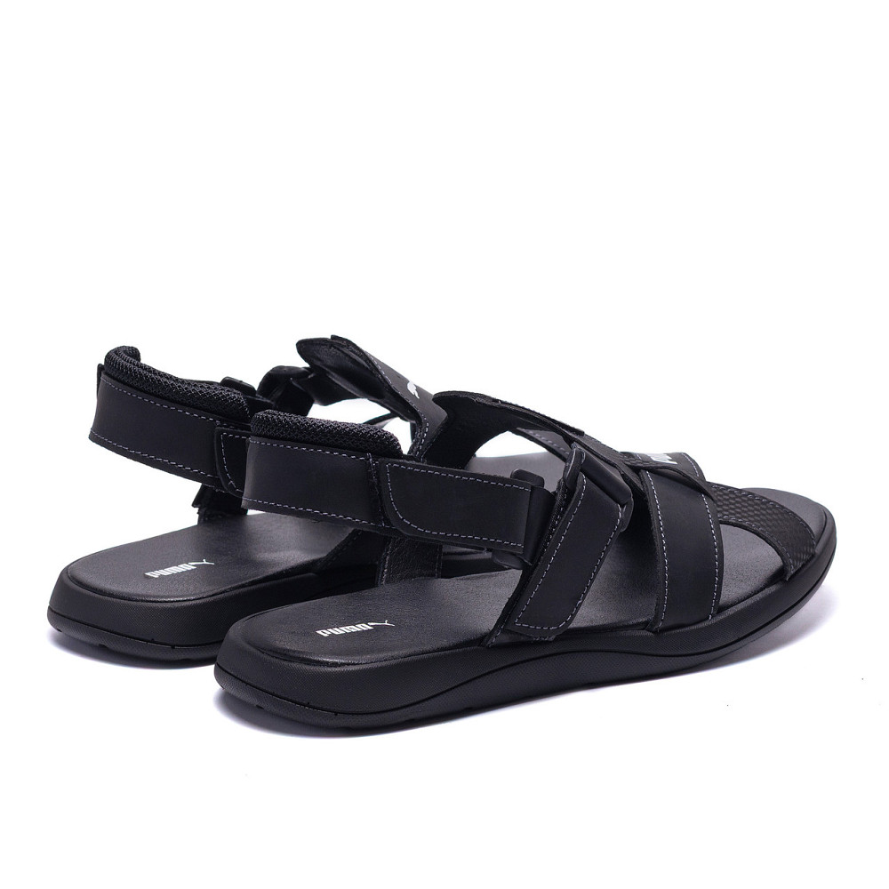 Мужские кожаные сандалии  PM Black Leather Киев - изображение 4