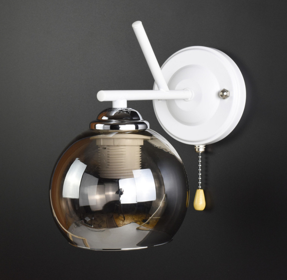 Бра настінна 088/1-wh-gr Білий 27х13х23 см. Київ - зображення 1